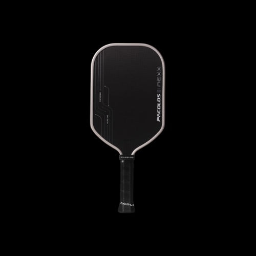 Black pickleball paddle with 'Nexx' branding on a white background